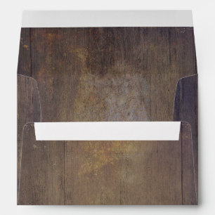 Rustic Country Wood Distressed Wedding Envelope