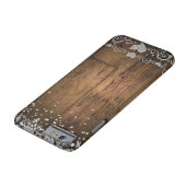 Rustic Country Wood Glam Diamonds Diamond Sparkle Case-Mate iPhone Case (Bottom)