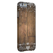 Rustic Country Wood Glam Diamonds Diamond Sparkle Case-Mate iPhone Case (Back/Right)
