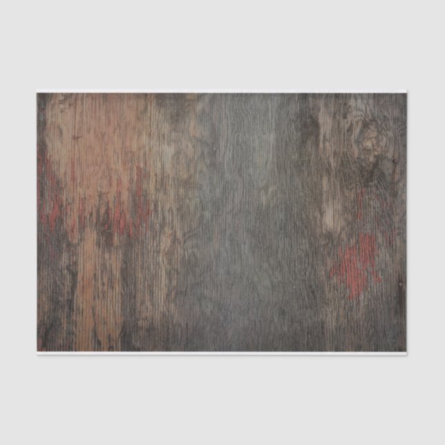 Rustic Country Wood Grain Tissue Paper (Front)