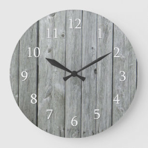 Rustic Country Wood Large Clock