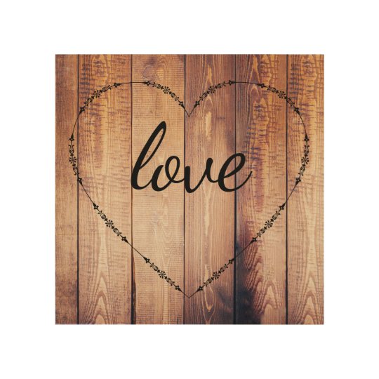 Rustic Country Wood Love Sign