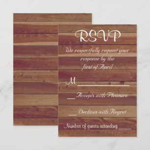 Rustic Country Wooden Invitation