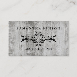 Rustic Country Wooden Texture Graphic Business Car Card