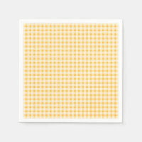 RUSTIC COUNTRY YELLOW GINGHAM NAPKIN
