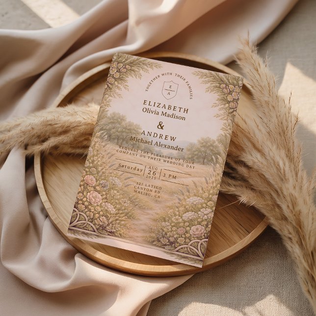 Rustic Countryside Garden Wedding Invitation (Creator Uploaded)