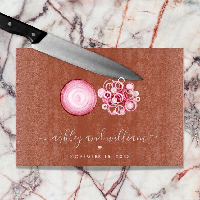 Rustic Couple Established Date Script Farmhouse Cutting Board (Creator Uploaded)