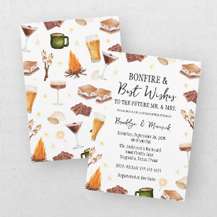 Rustic Couples Fall Bonfire Wedding Shower Invitation