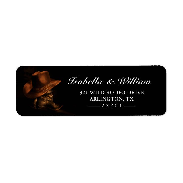 Rustic Cowboy Boots and Hat Country Wedding (Front)