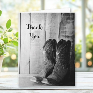 Rustic Cowboy Boots Country Western Thank You