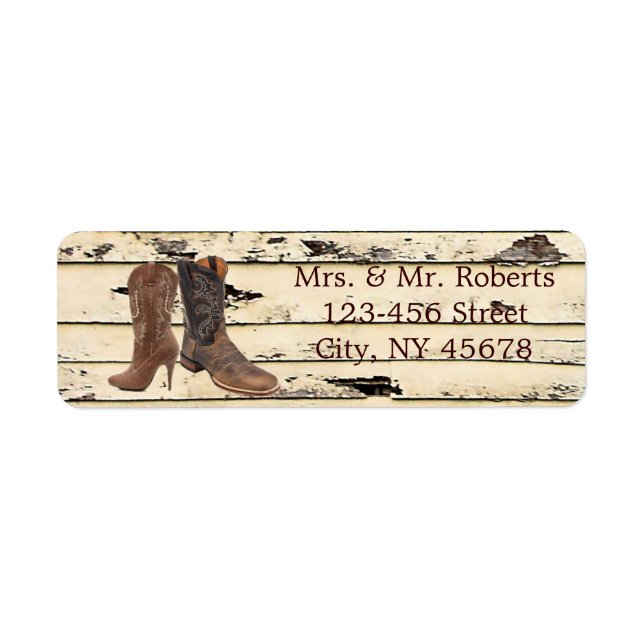 rustic Cowboy Boots Western country Wedding (Front)