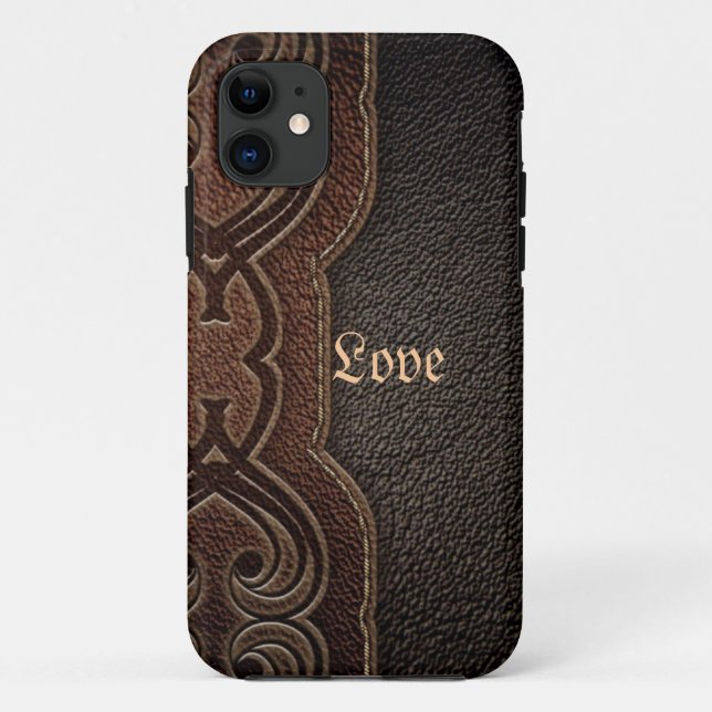 Rustic cowboy fashion brown western country Case-Mate iPhone case (Back)