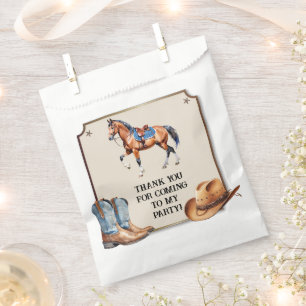 Rustic Cowboy Horseback Riding Birthday Party Favour Bag