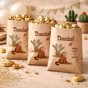 Rustic Cowboy Wild West Animal Thank You Favour Bag