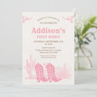 Rustic Cowgirl Boots First Rodeo 1st Birthday