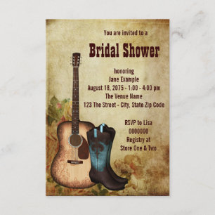 Rustic Cowgirl Bridal Shower Invitation