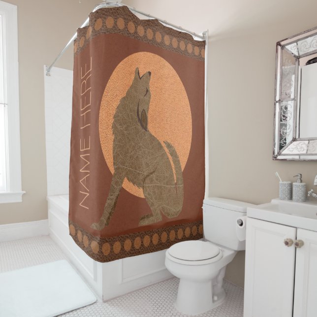 Rustic Coyote Southwest Faux Leather Home Decor (In Situ)