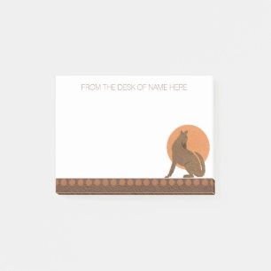 Rustic Coyote Southwest Leather Personalized Post-it Notes