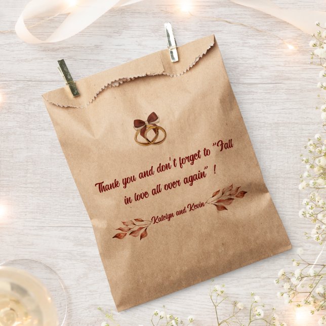 Rustic & Cozy Autumn Wedding Collection Favour bag (Clipped)
