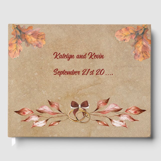 Rustic & Cozy Autumn Wedding Collection Guest Book (Front)
