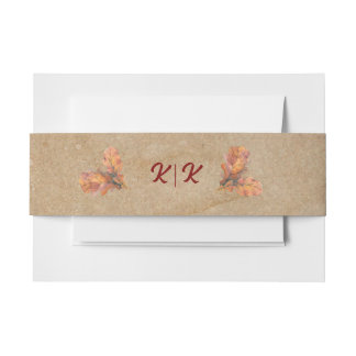 Rustic & Cozy Autumn Wedding Collection Invitation Belly Band