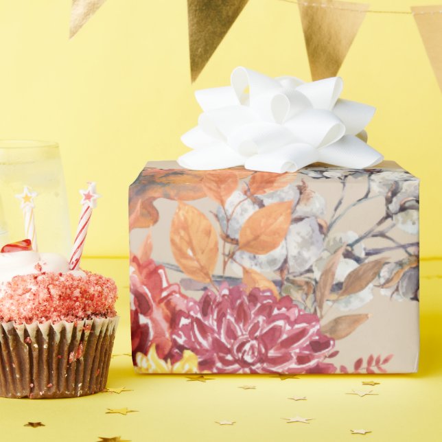 Rustic & Cozy Autumn Wedding Wrapping Paper (Birthday Party)