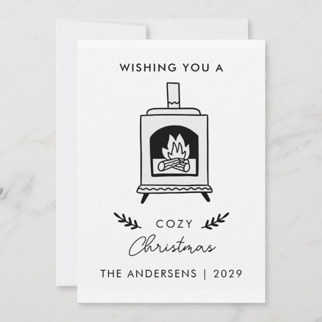 Rustic Cozy Country Christmas  Holiday Card (Front)