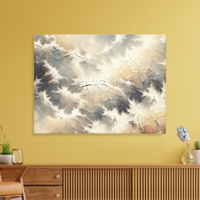 Rustic Crackle Abstract Canvas Print (Insitu(LivingRoom))