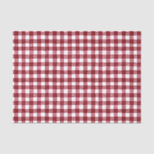 Rustic Cranberry Gingham Tissue Paper