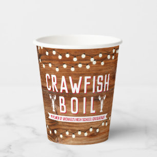 Rustic Crawfish Boil Graduation Party Paper Cups