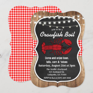 Rustic Crawfish Boil Invitation