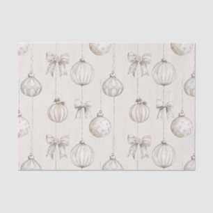 Rustic Cream Snowflakes Ornaments Christmas Tissue Paper