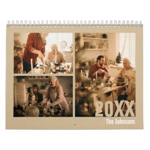 Rustic Create Your Own Family Photo Calendar