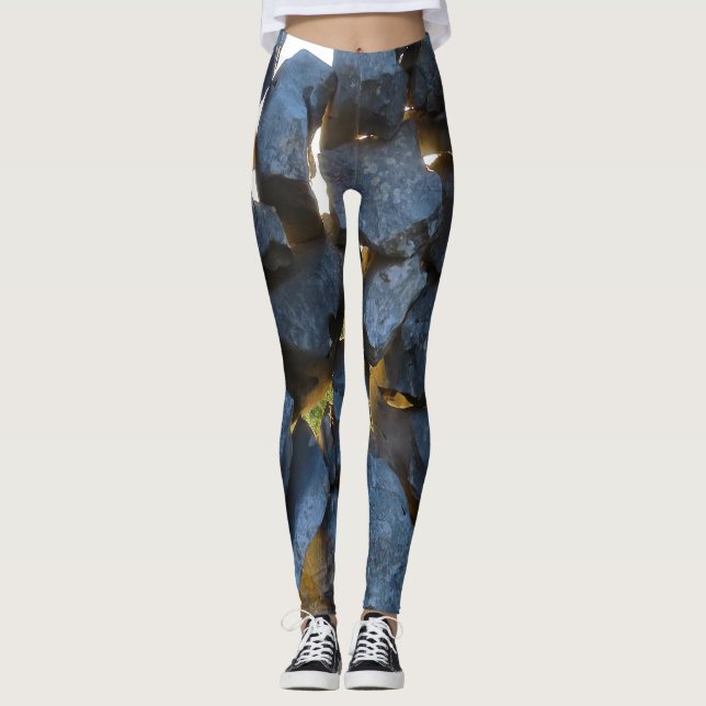 Rustic Croatian Stone Wall Photography      Leggings (Front)