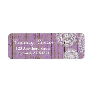 Rustic Crochet Doiliers Purple Wood Adresse de ret