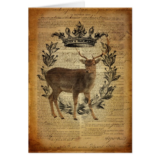 Rustic crown outdoorsman whitetail buck Deer (Front)