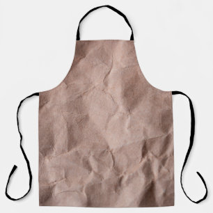 Rustic crumpled paper apron