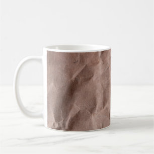 Rustic crumpled paper coffee mug