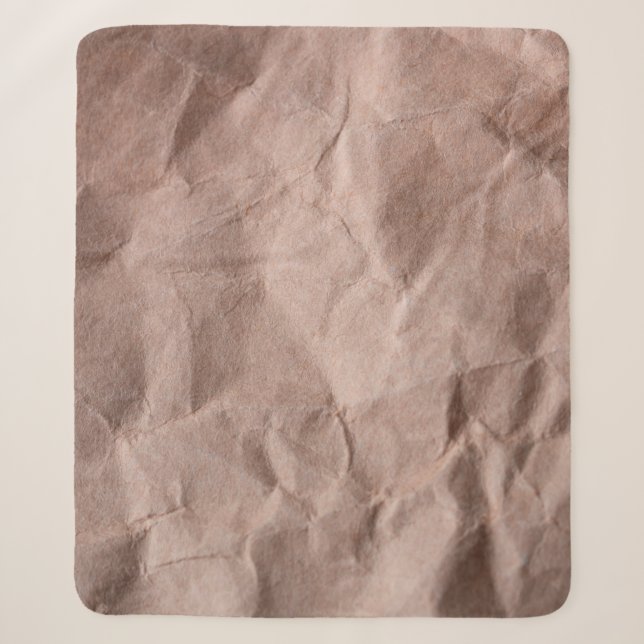Rustic crumpled paper sherpa blanket (Front)