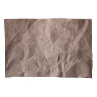 Rustic Crumpled Paper: Vintage Texture Pillowcase