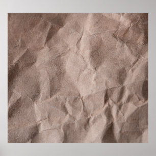 Rustic Crumpled Paper: Vintage Texture Poster