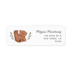 Rustic Cub Bear Return Address