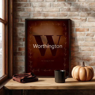 Rustic Custom Family Last Name Cowboy Decor