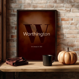 Rustic Custom Family Last Name Cowboy Decor