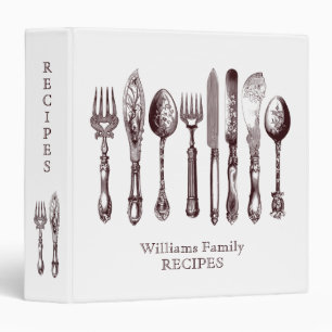 Rustic Cutlery Recipe Binder