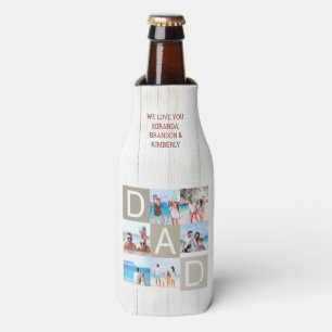 Rustic Dad Photo Collage Can Cooler