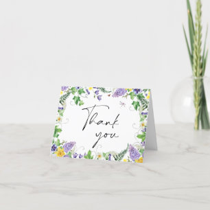Rustic Daffodils and Wildflowers Thank You Card