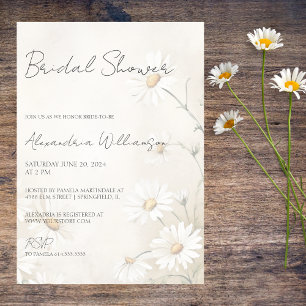 Rustic Daisies Bridal Shower  Invitation