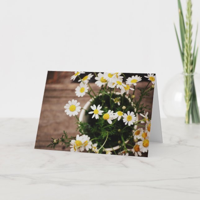 Rustic Daisie's in a Vase Card (Front)