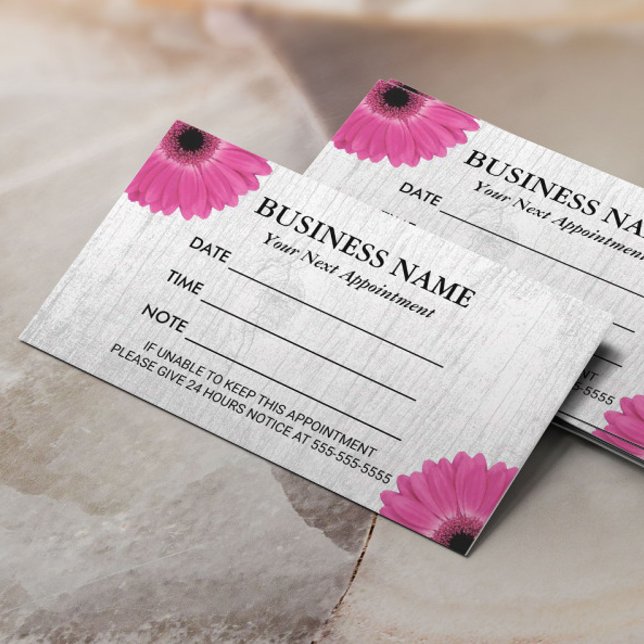 Rustic Daisy Floral Salon Spa Appointment Card (Creator Uploaded)
